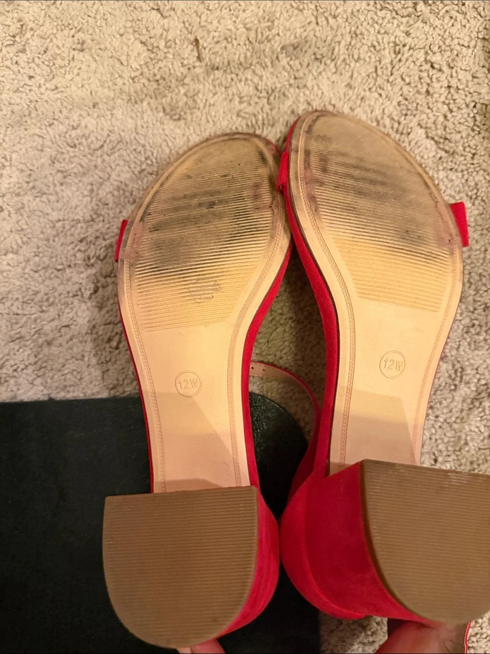 a new day Red and Coral Open-Toe Block Heel Sandals- Bundle
